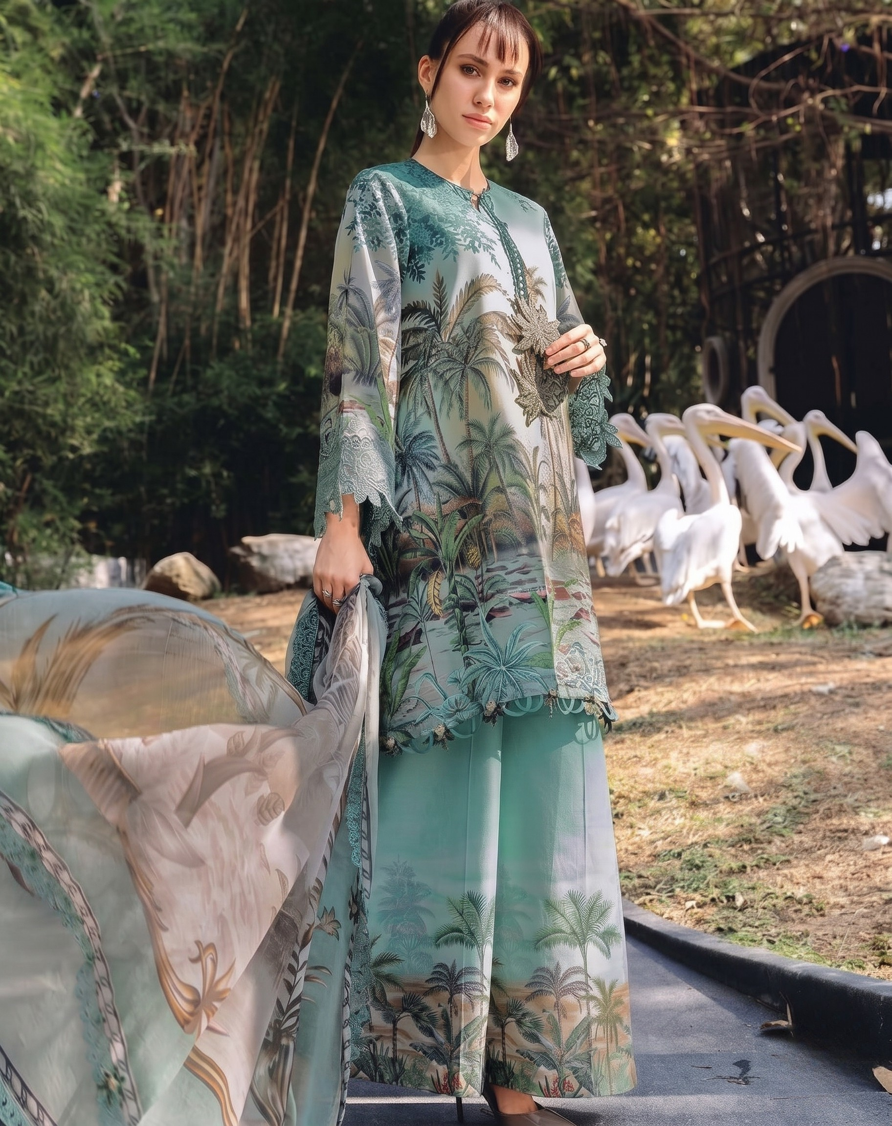 Stylish Shamoze Silk Digital Print Shirt
