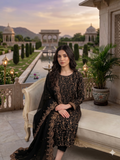 Elegant Computer Embroidery with intricate Boring Chikankari Work Shirt