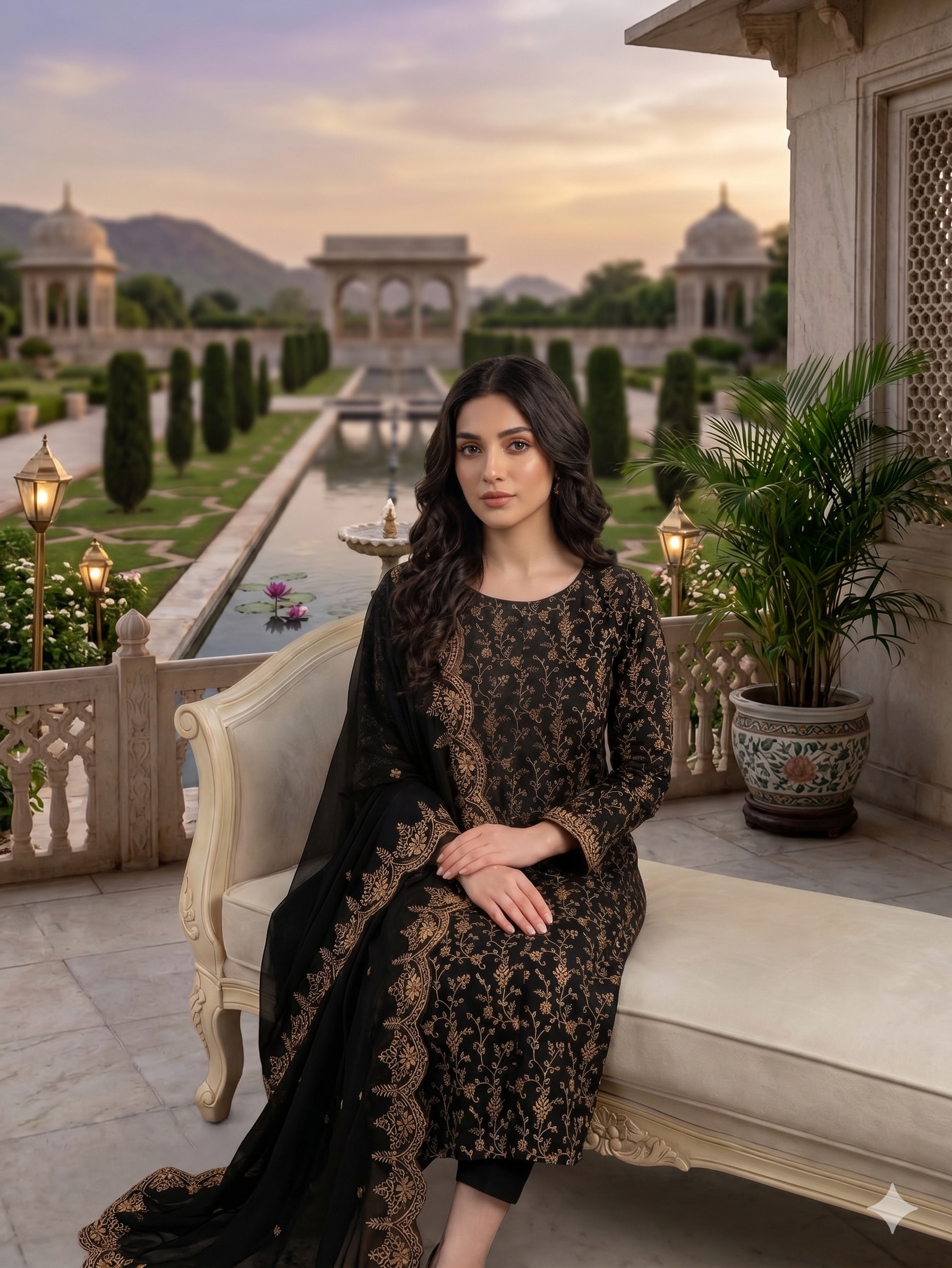 Elegant Computer Embroidery with intricate Boring Chikankari Work Shirt