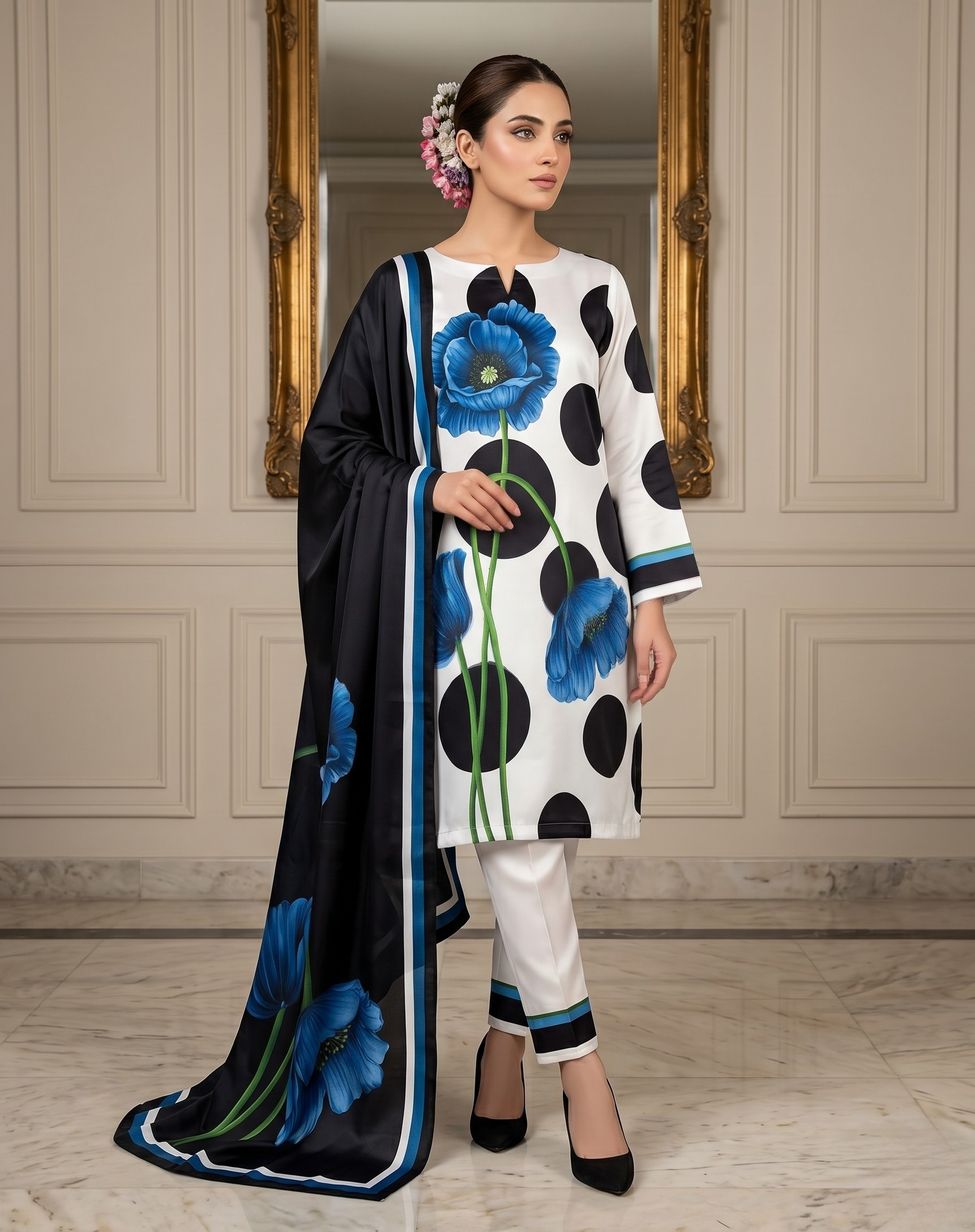 Stylish Shamoze Silk Digital Print Shirt