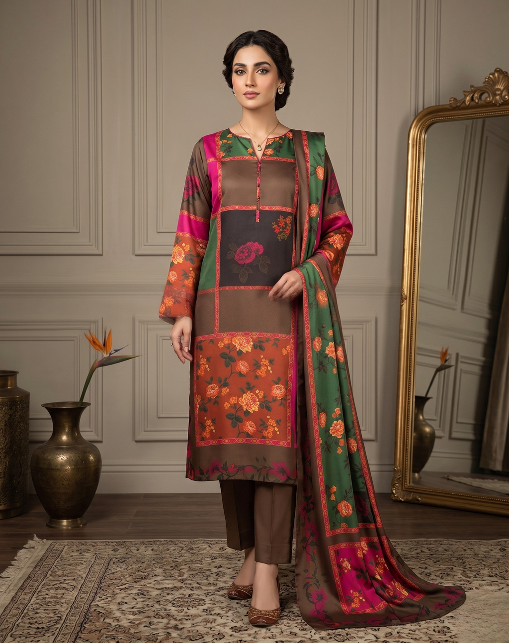Stylish Shamoze Silk Digital Print Shirt