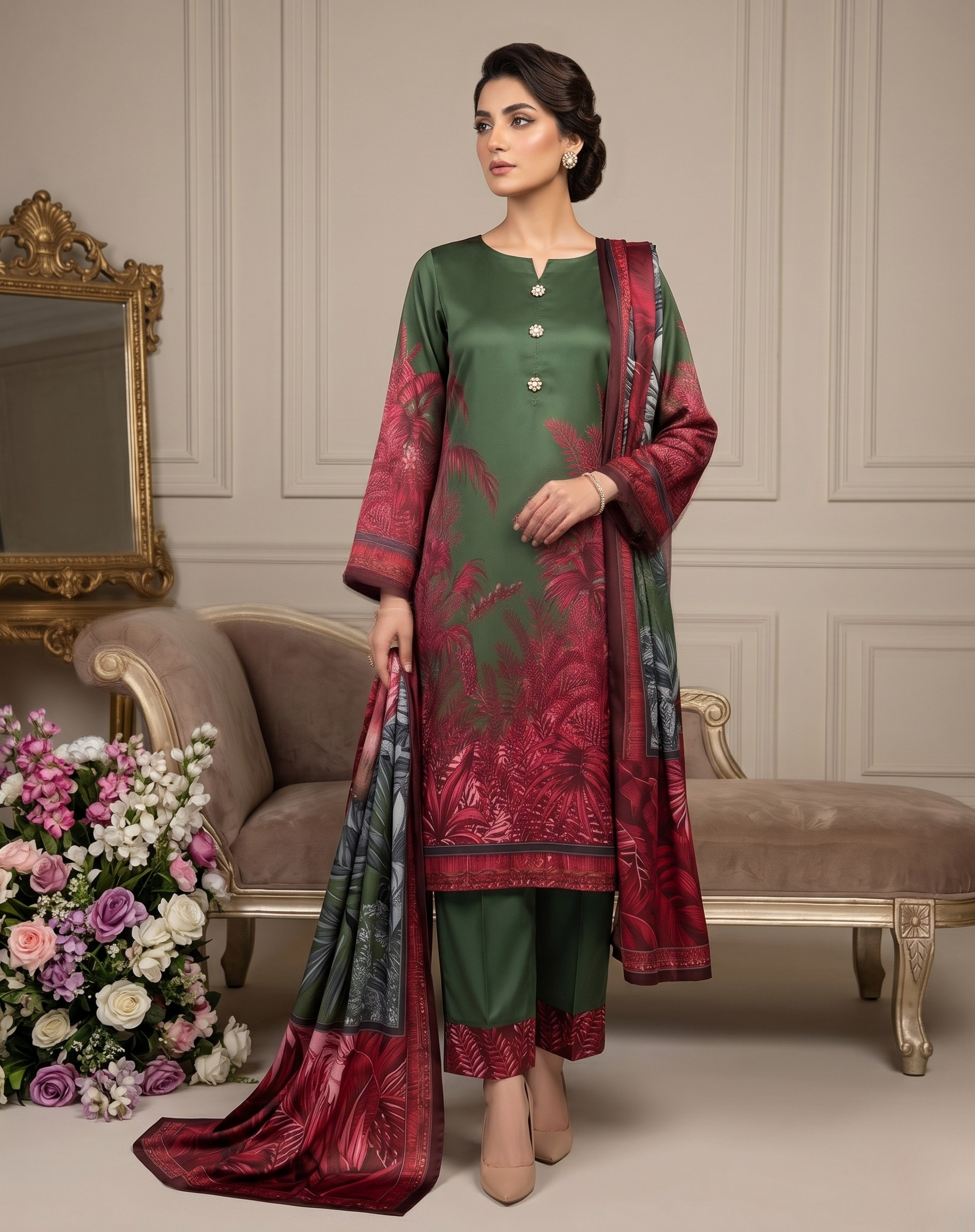 Stylish Shamoze Silk Digital Print Shirt