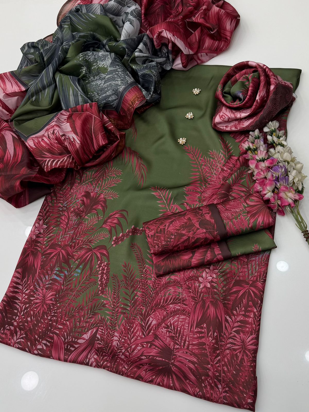 Stylish Shamoze Silk Digital Print Shirt
