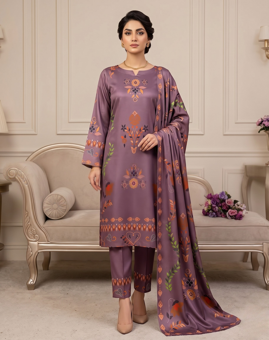 Stylish Shamoze Silk Digital Print Shirt
