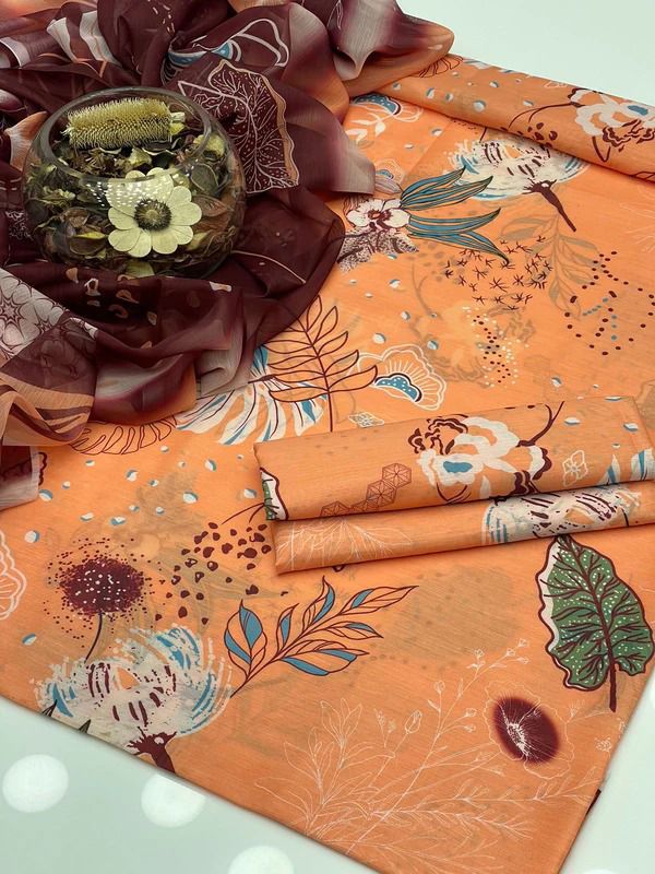 Elegant Indian Slub Swiss Monar Digital Print Shirt