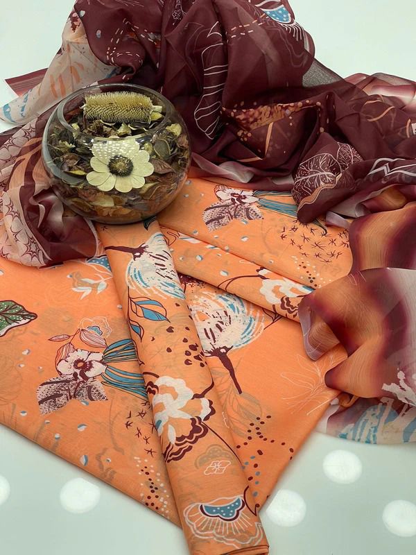 Elegant Indian Slub Swiss Monar Digital Print Shirt
