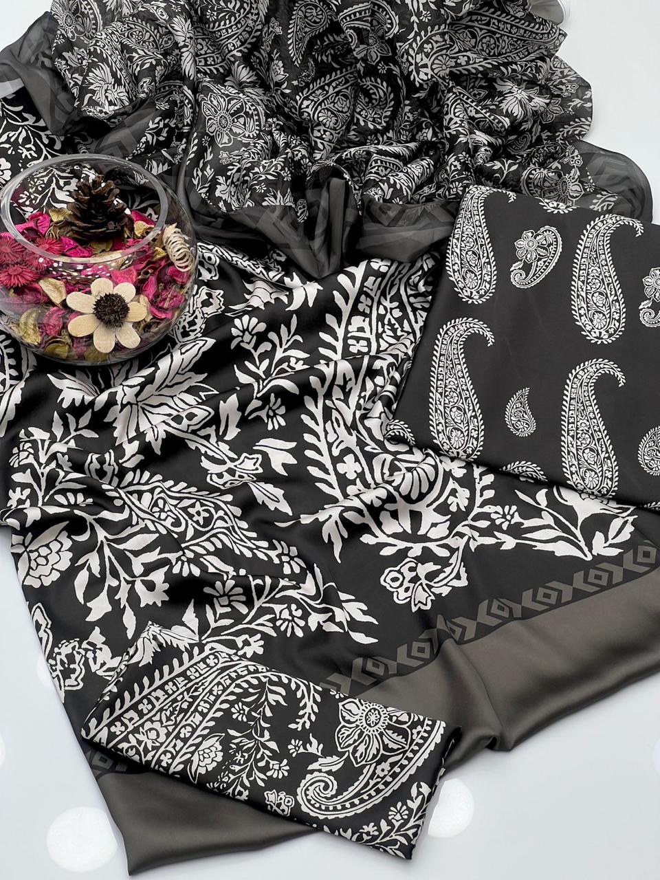 Elegant Shamoze Silk Digital Print Shirt