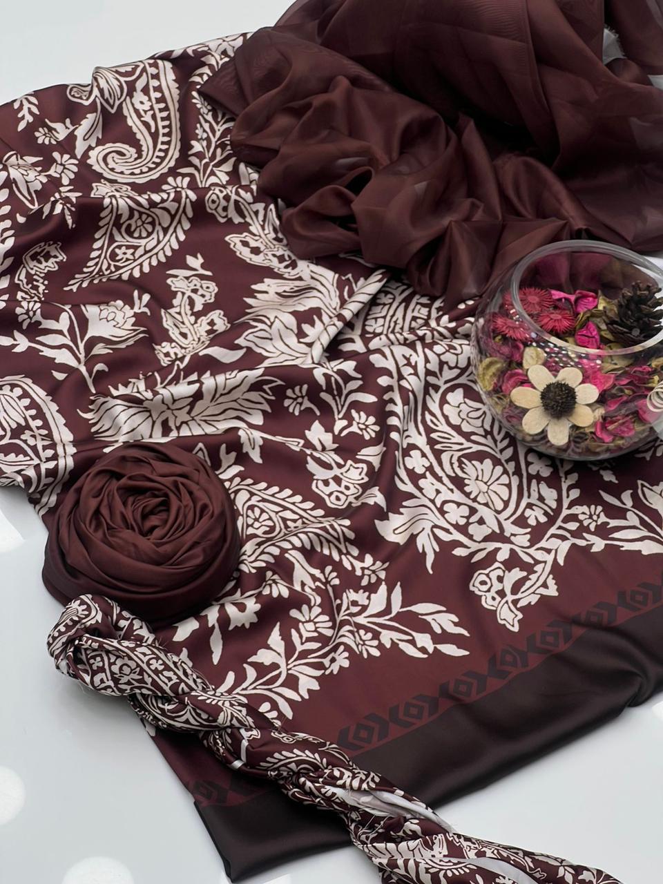 Elegant Shamoze Silk Digital Print Shirt