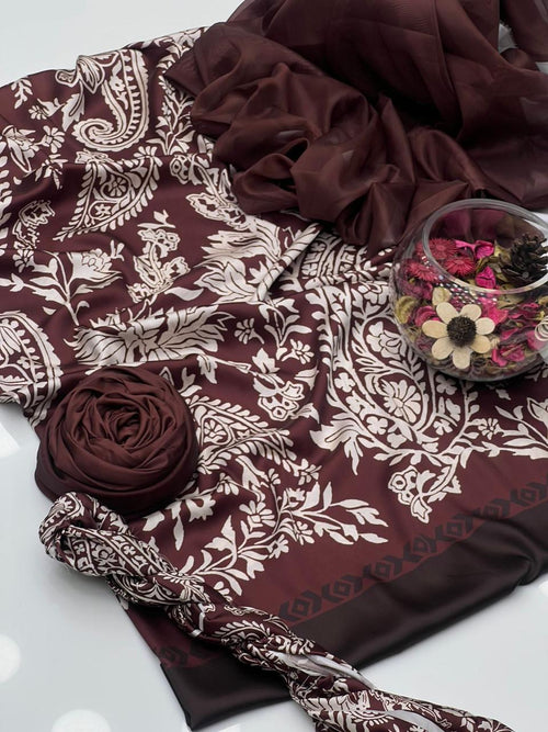 Elegant Shamoze Silk Digital Print Shirt