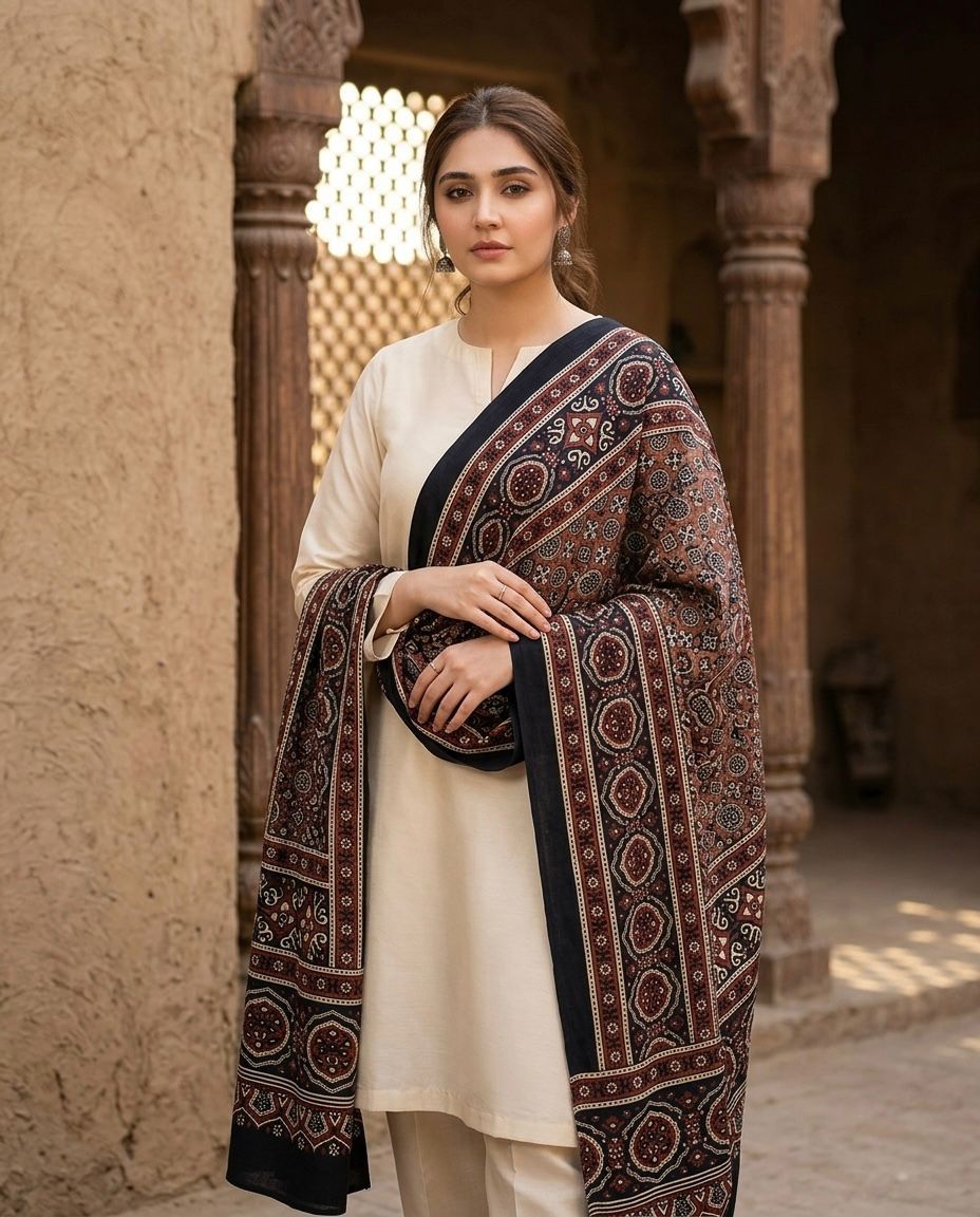 Traditional Sindhi Ajrak Chadar