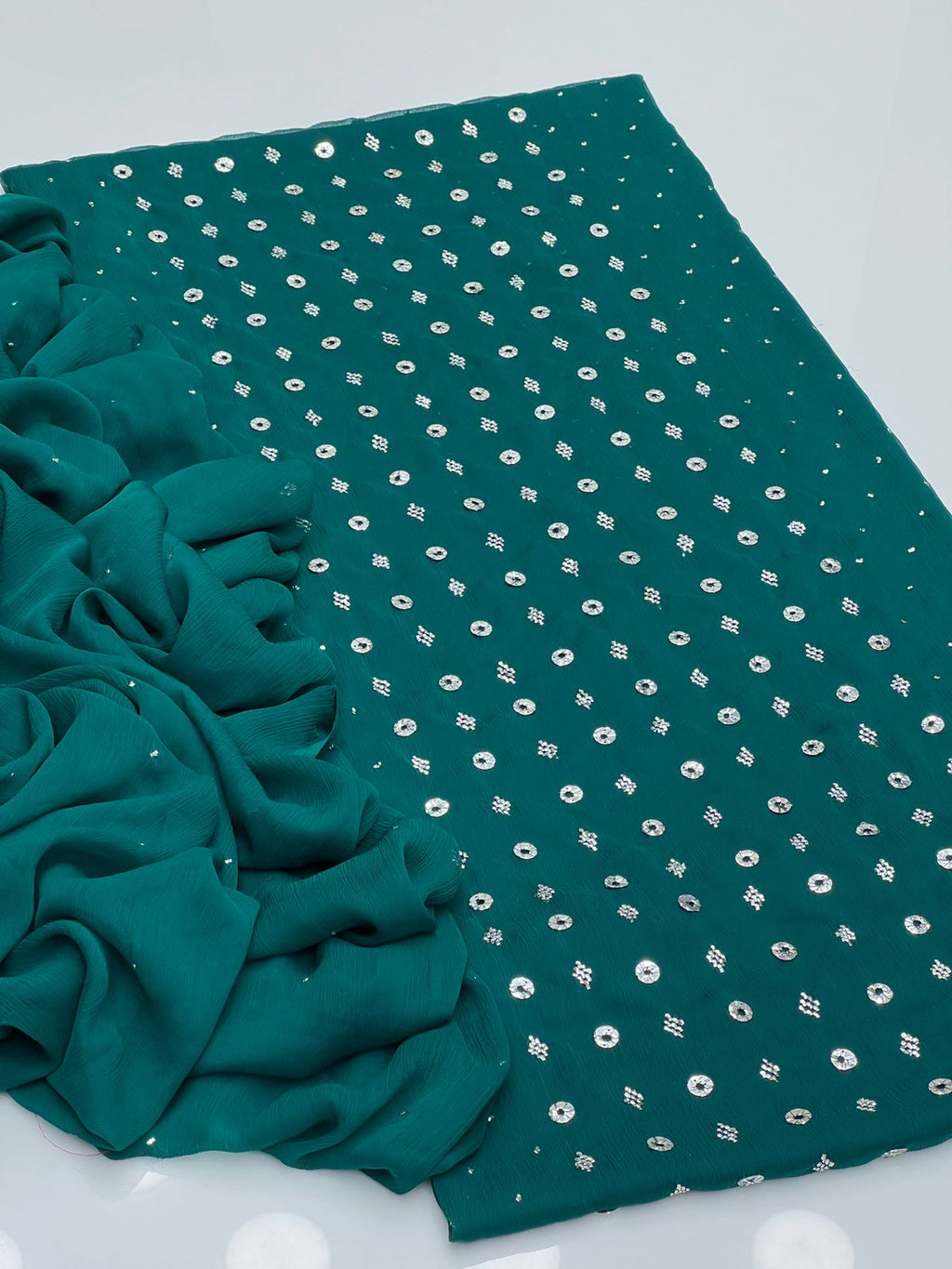 Handmade Barfi Ring Mukesh Work