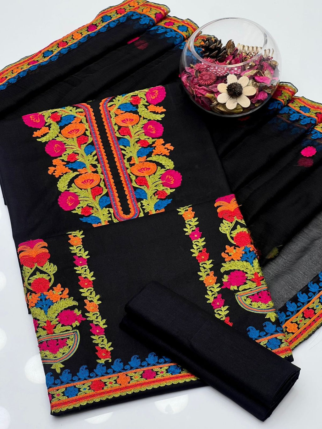 Beautiful Heavy Multi Aari Work on Shirt