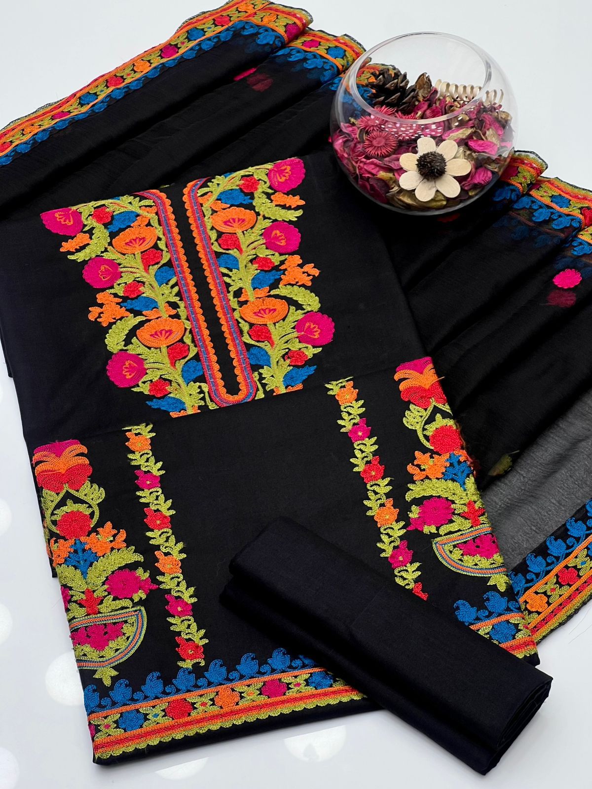 Beautiful Heavy Multi Aari Work on Shirt