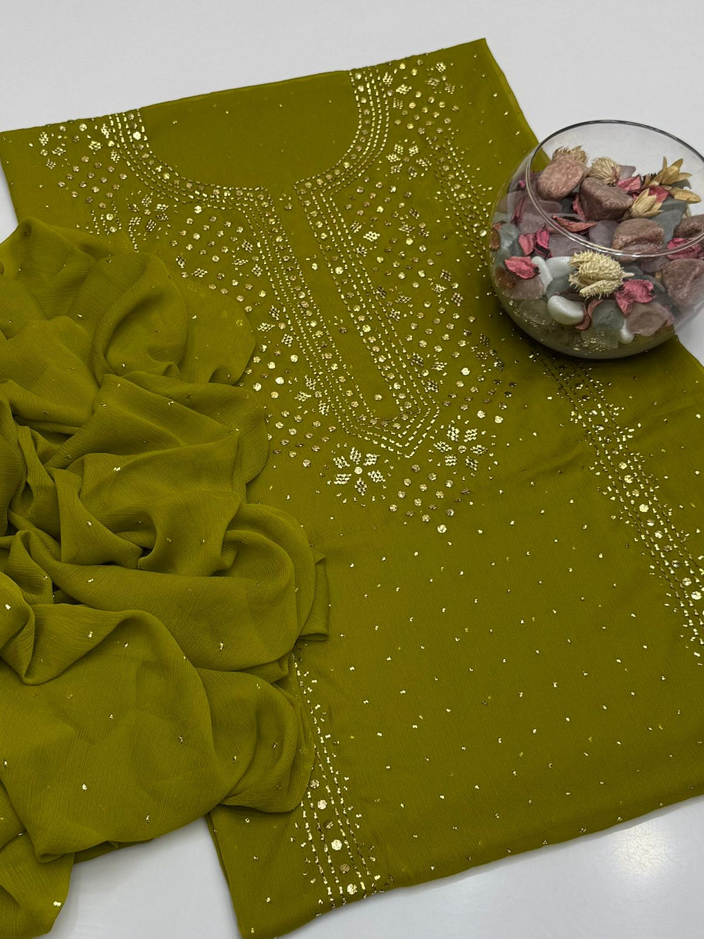 Soft Crinkle Chiffon Kurta Style Shirt