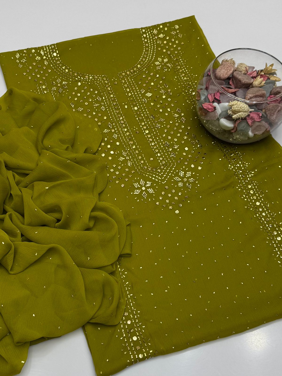 Soft Crinkle Chiffon Kurta Style Shirt