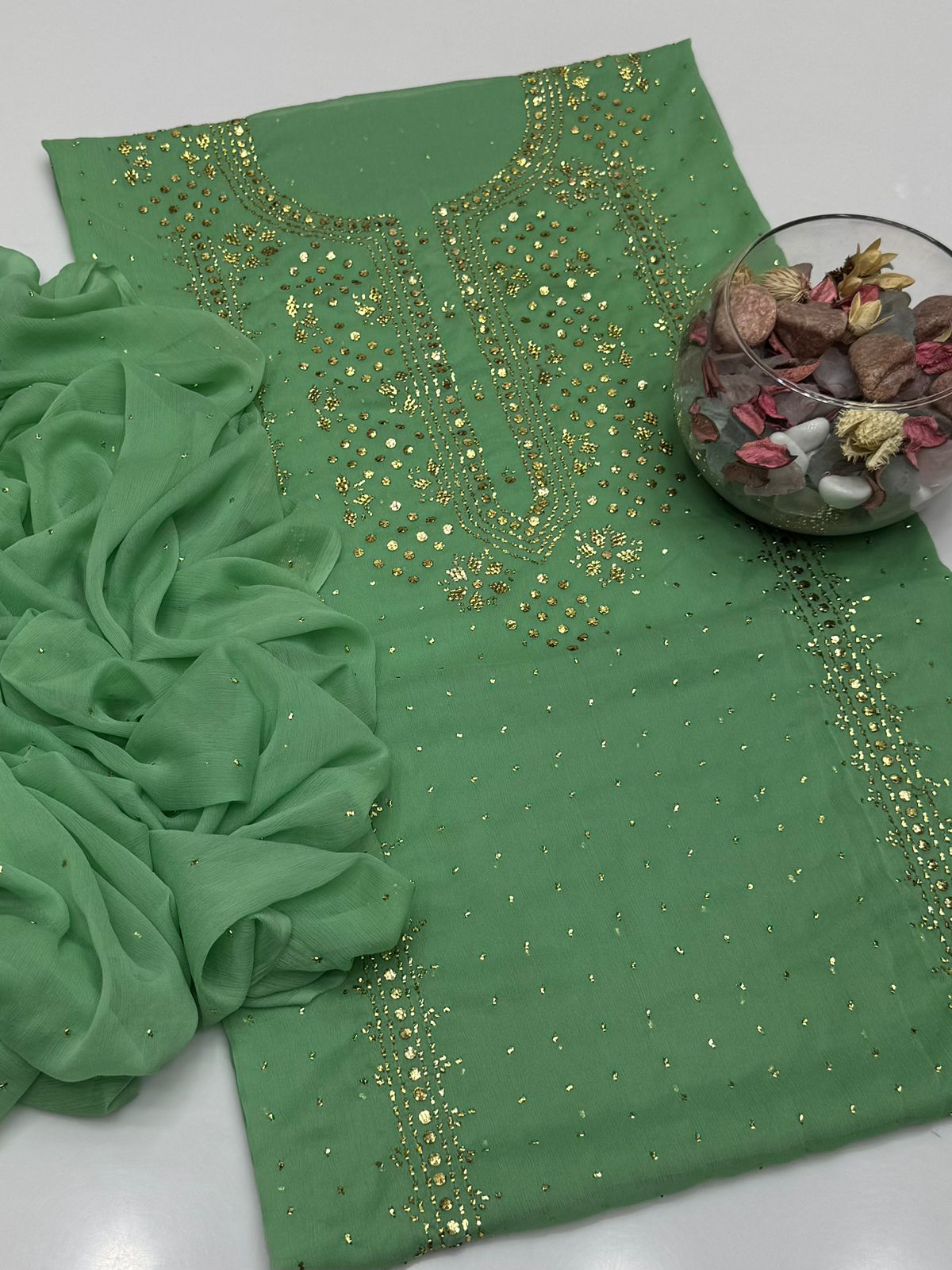 Soft Crinkle Chiffon Kurta Style Shirt