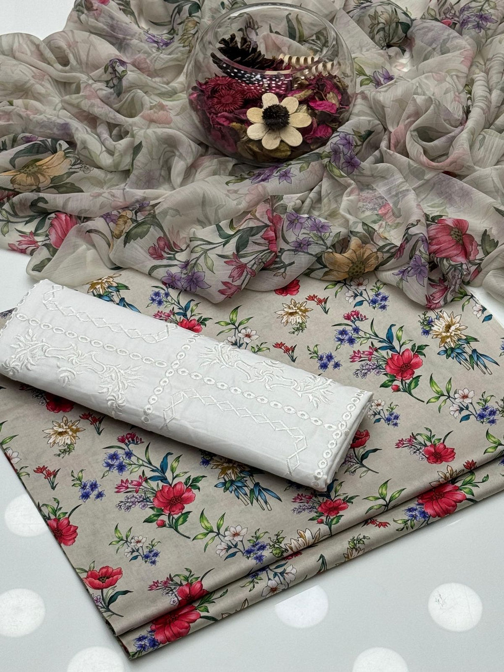 Premium Lawn Chikankari Embroidered Shirt